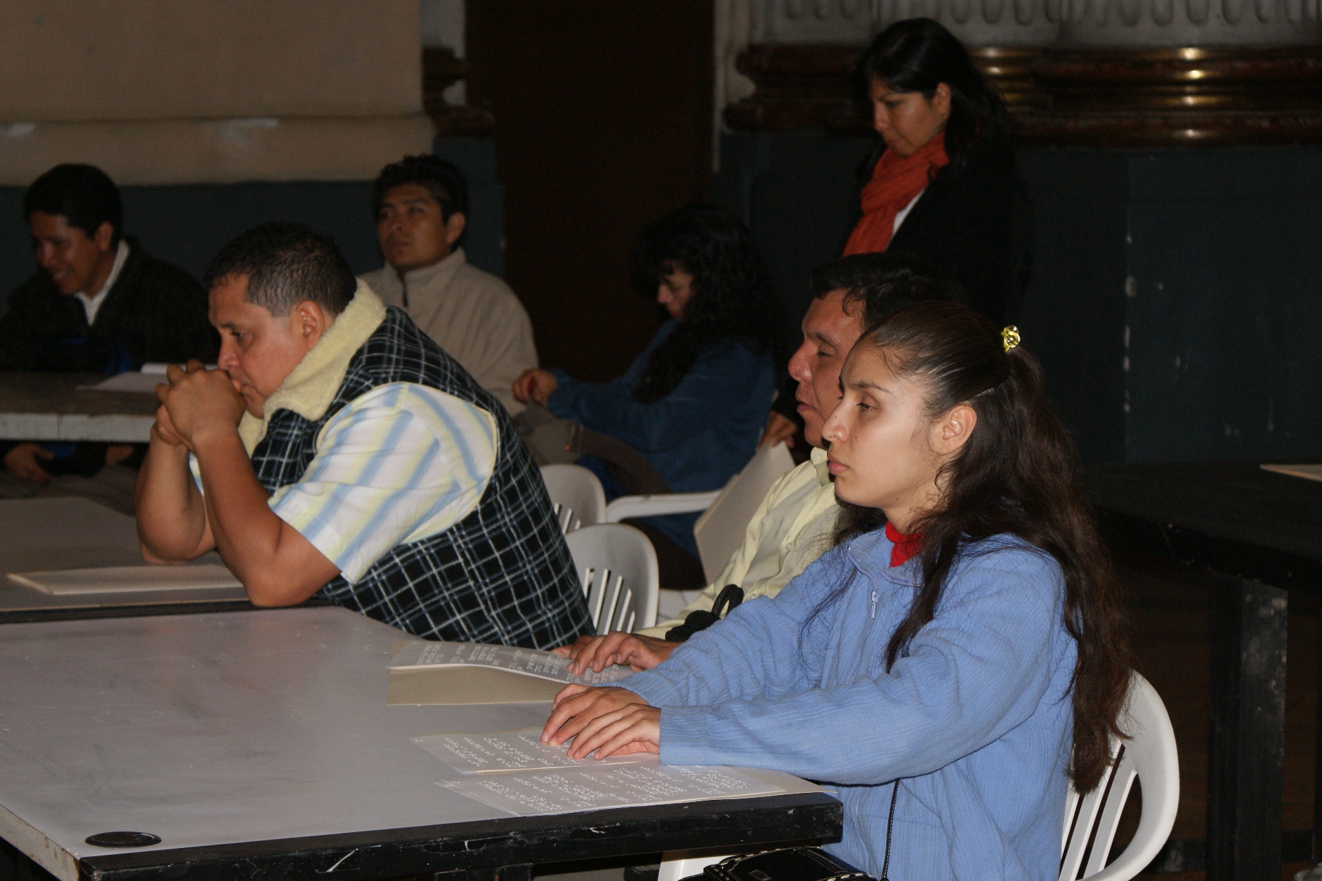 Conceptual Art Workshop for the Blind - Students in the Classroom